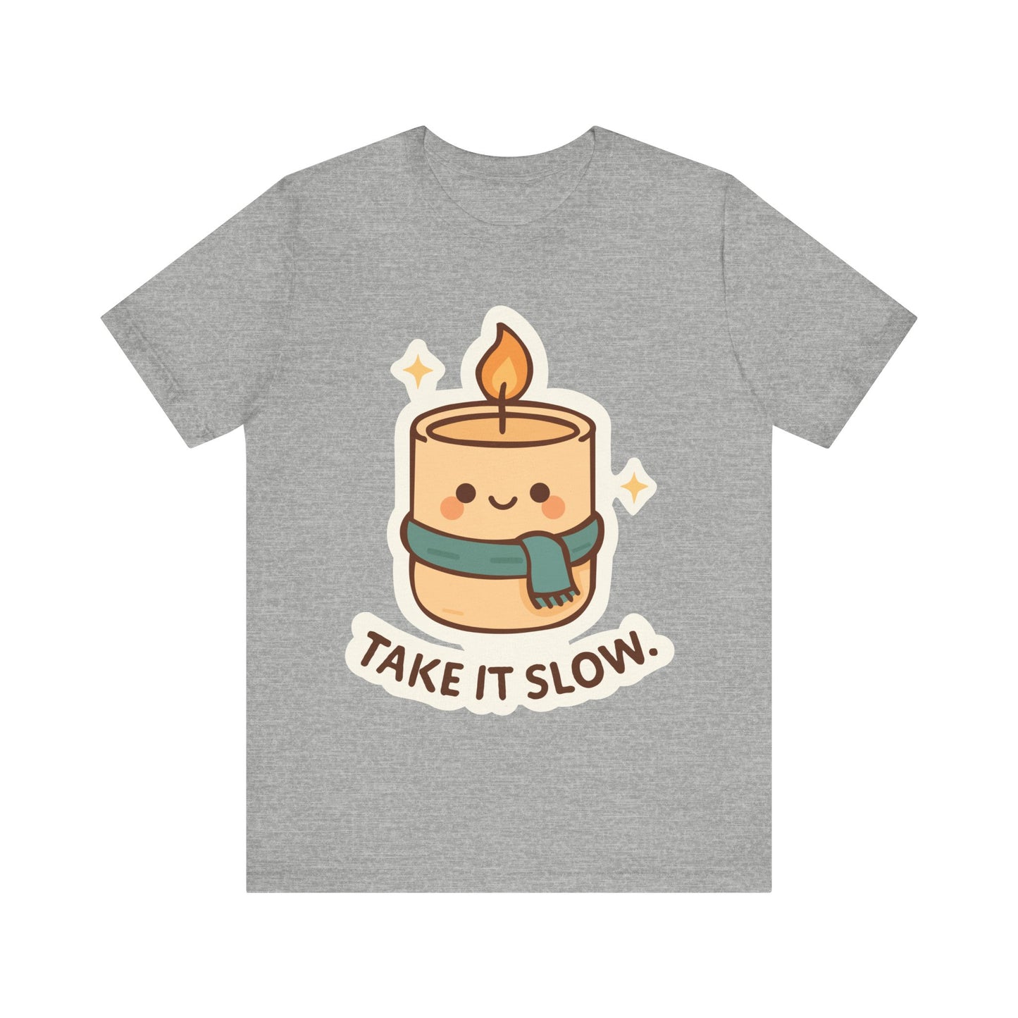 Take It Slow Candle T-Shirt — Cute Kawaii Relaxation Tee