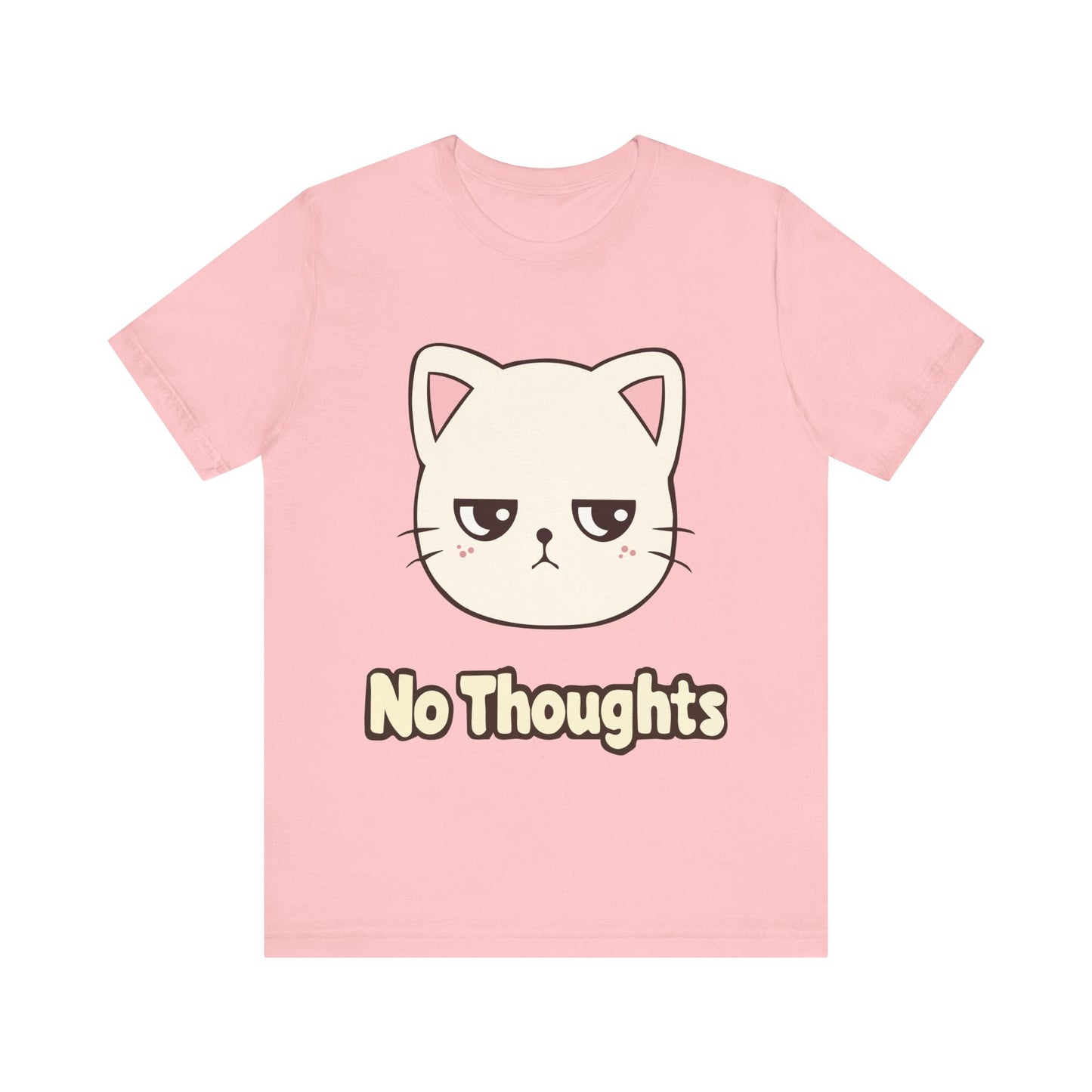 No Thoughts Cat T-Shirt — Cute Grumpy Kitty Graphic Tee
