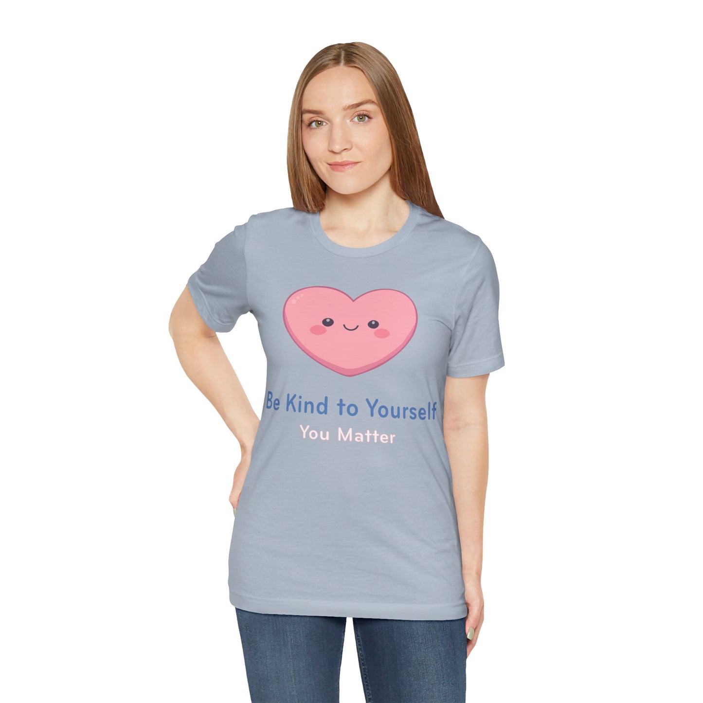 Be Kind to Yourself Heart Tee — Self-Care Graphic T-Shirt