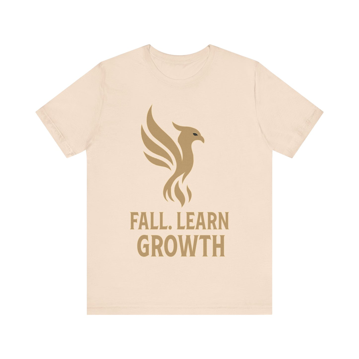 Phoenix Growth Tee — "Fall. Learn. Growth." Inspirational Graphic T-Shirt