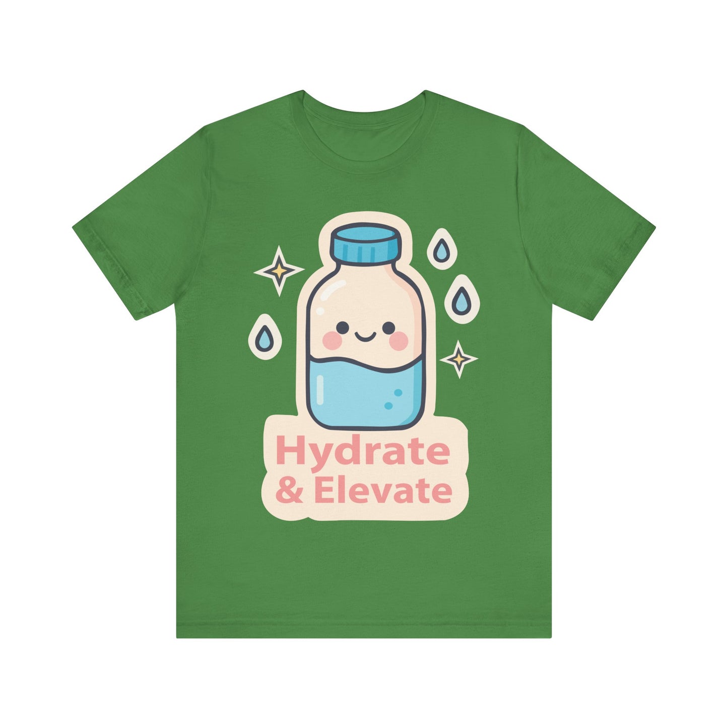 Hydrate & Elevate Water Bottle Tee — Cute Kawaii Hydration Shirt