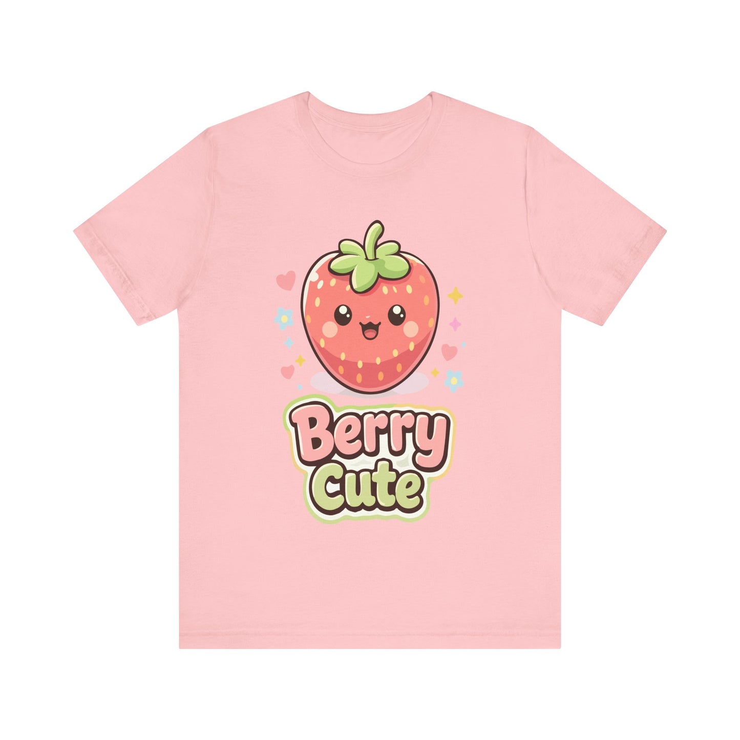 Kawaii 'Berry Cute' Strawberry Tee - Cute Fruit Graphic T-Shirt