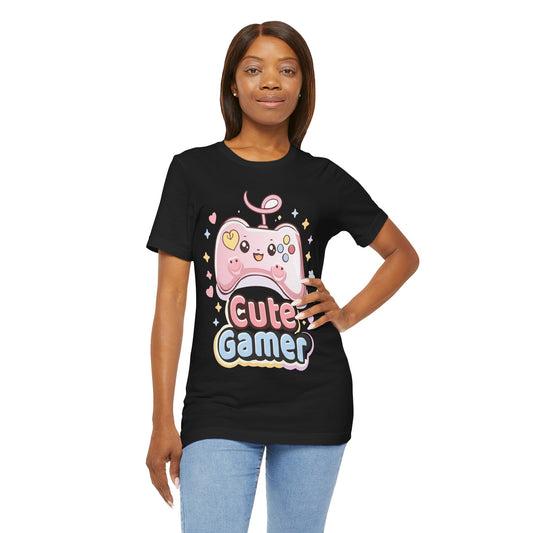 Cute Gamer T-Shirt — Pink Kawaii Controller Tee