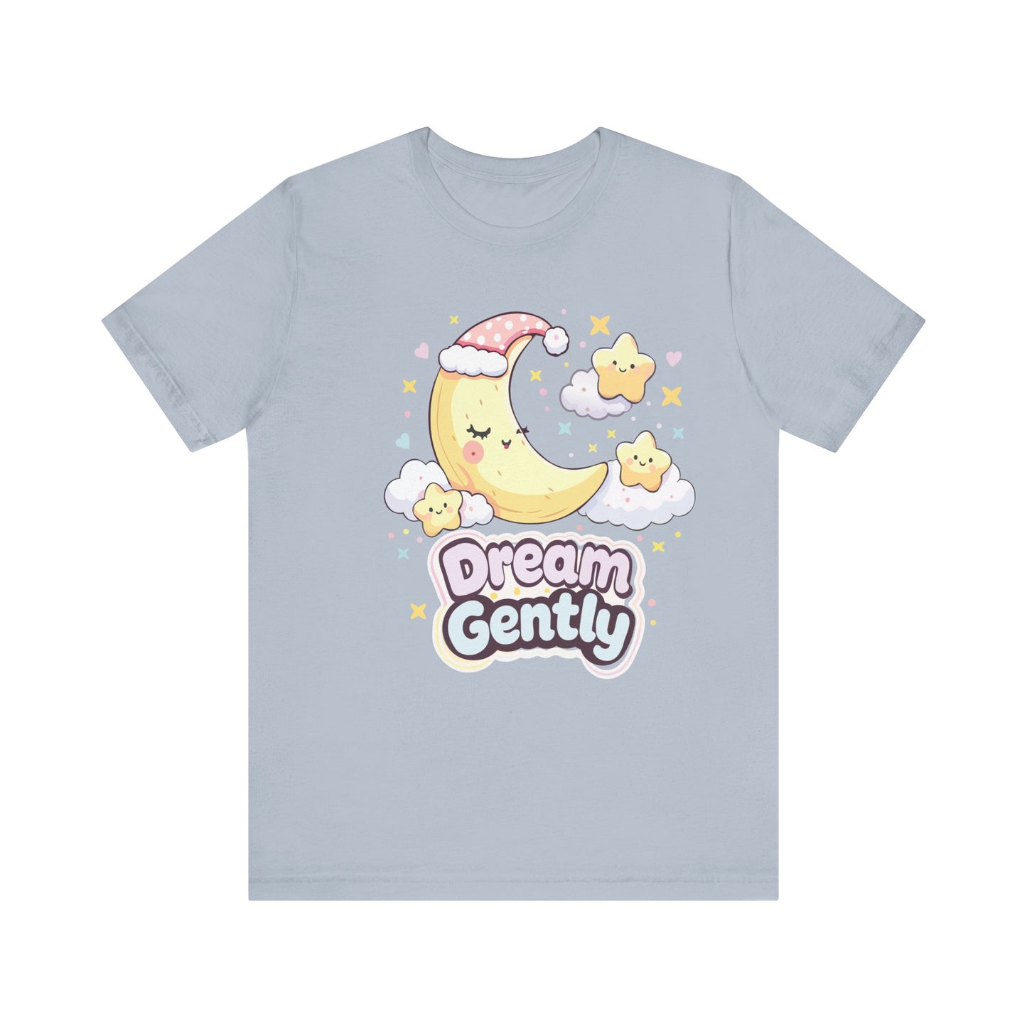 Dream Gently Tee — Cute Moon & Stars Sleepy Graphic T-Shirt