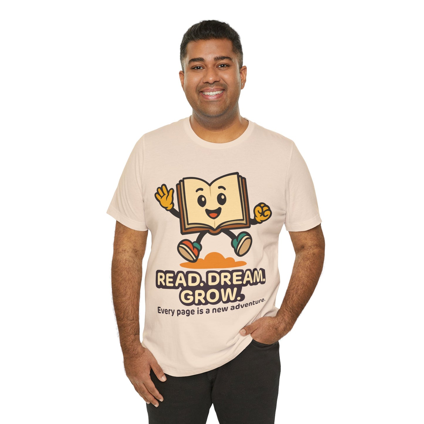 Read. Dream. Grow. Book Graphic Tee — Every Page Is A New Adventure