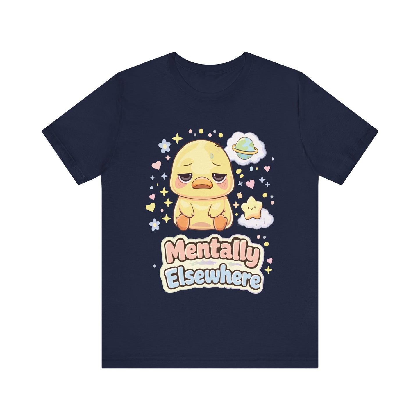 Mentally Elsewhere Cute Cartoon Duck Tee