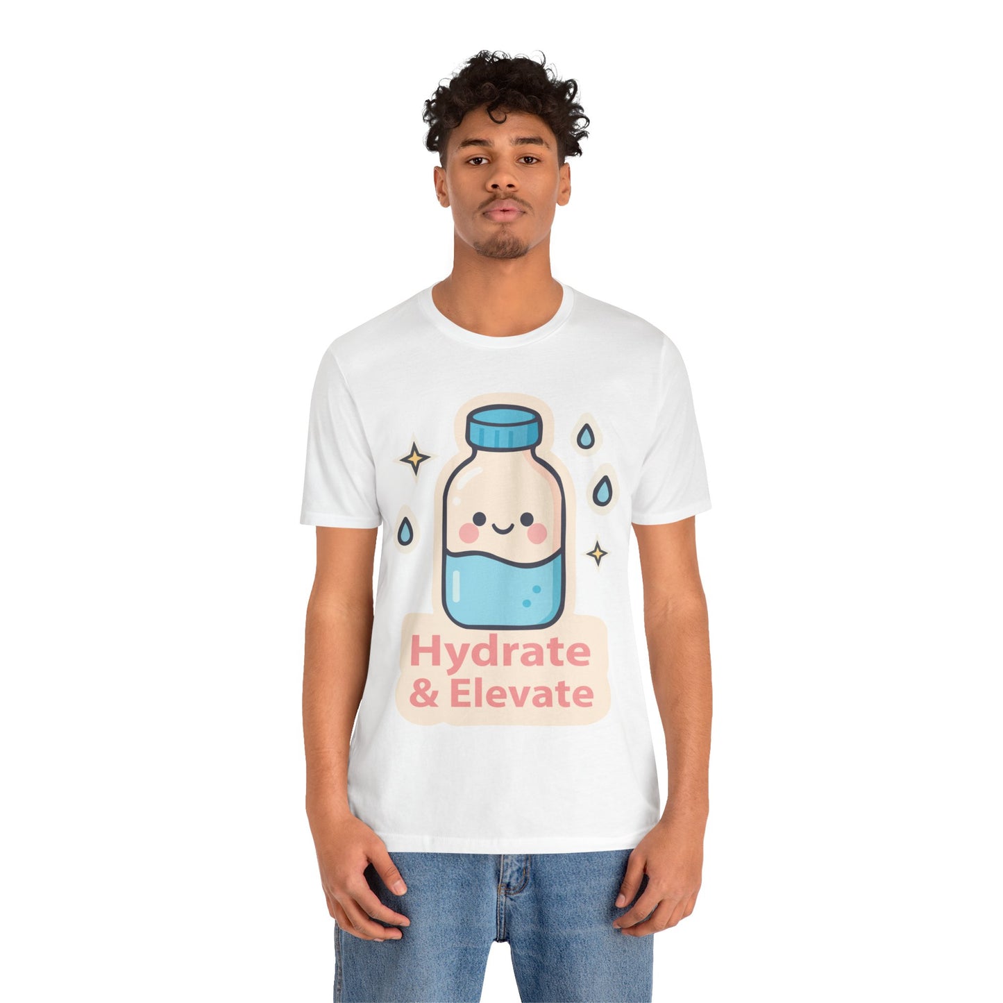 Hydrate & Elevate Water Bottle Tee — Cute Kawaii Hydration Shirt