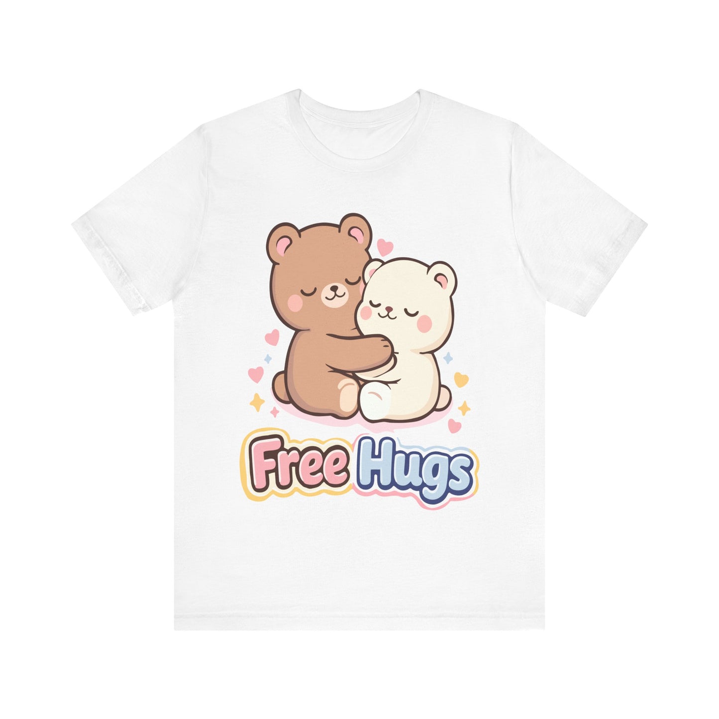Free Hugs T-Shirt — Cute Kawaii Bear Couple Tee