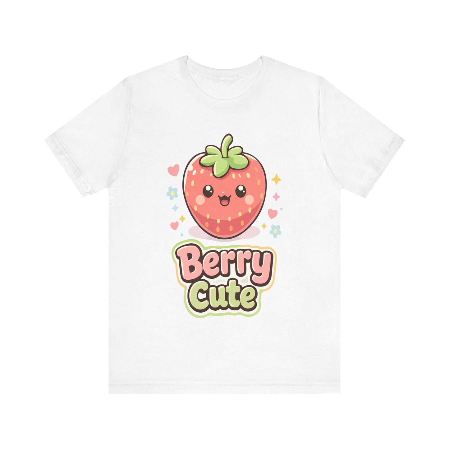 Kawaii 'Berry Cute' Strawberry Tee - Cute Fruit Graphic T-Shirt