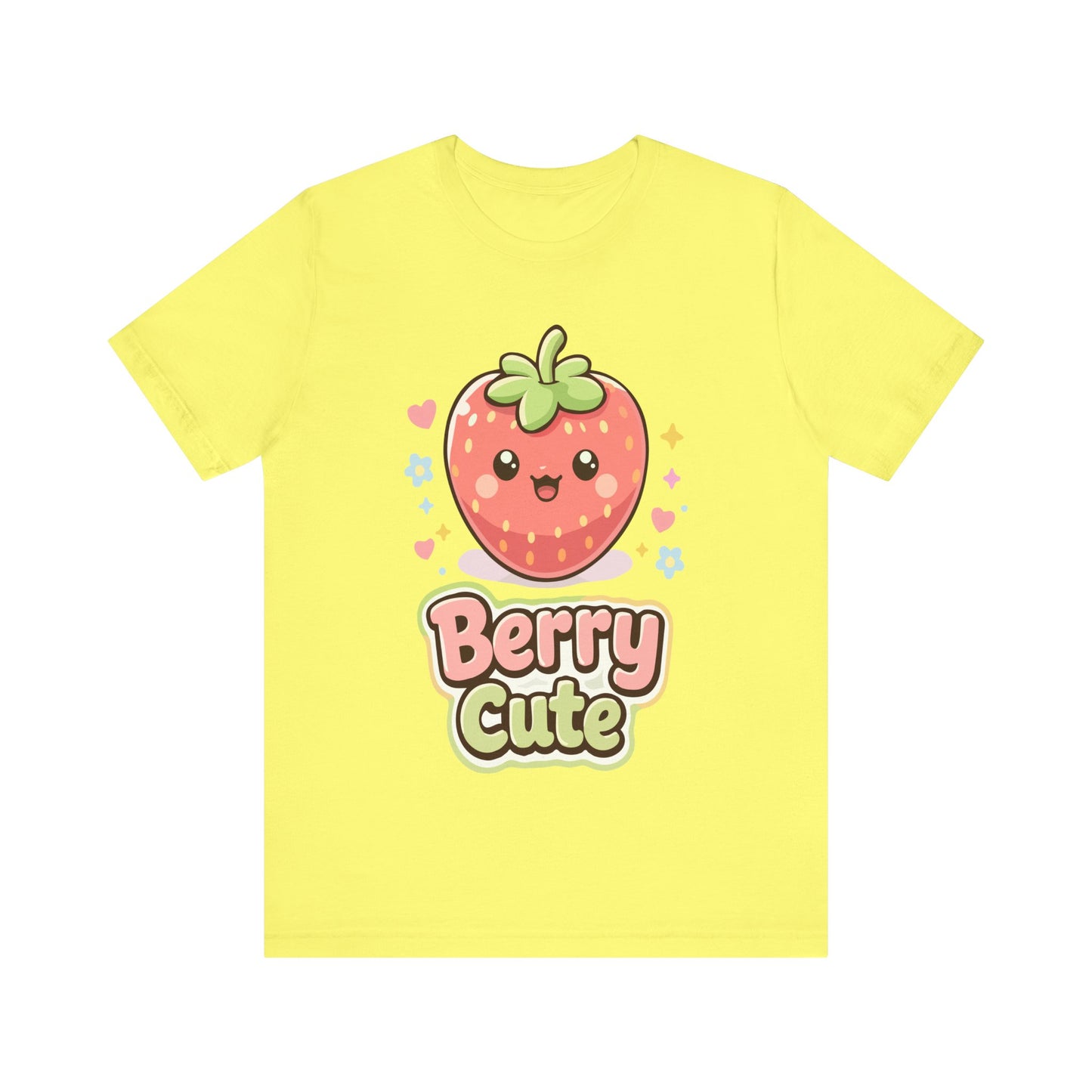 Kawaii 'Berry Cute' Strawberry Tee - Cute Fruit Graphic T-Shirt