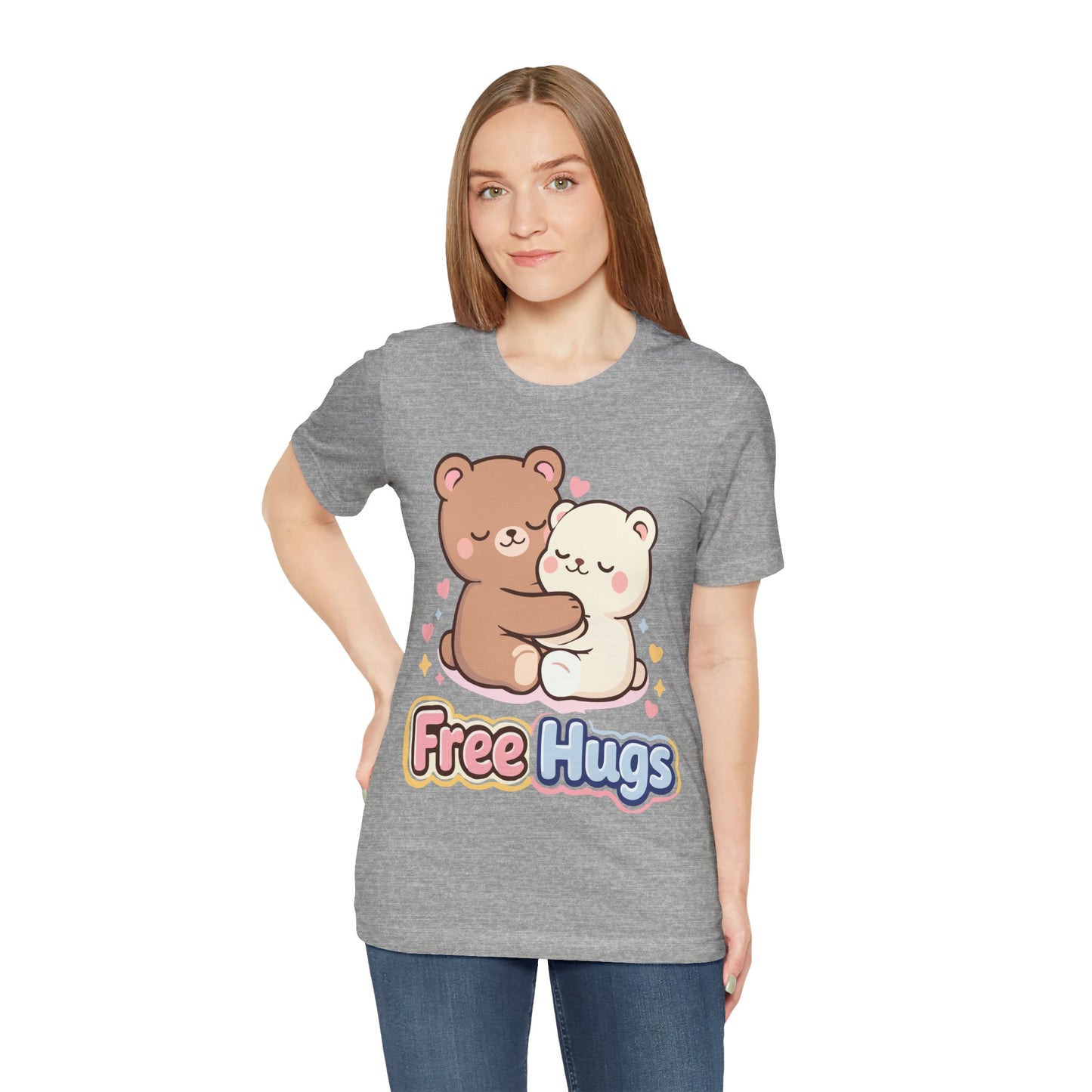 Free Hugs T-Shirt — Cute Kawaii Bear Couple Tee