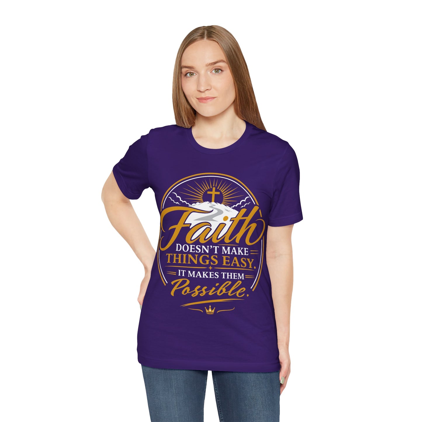 Faith Doesn't Make Things Easy Christian T-Shirt — Inspirational Gospel Tee