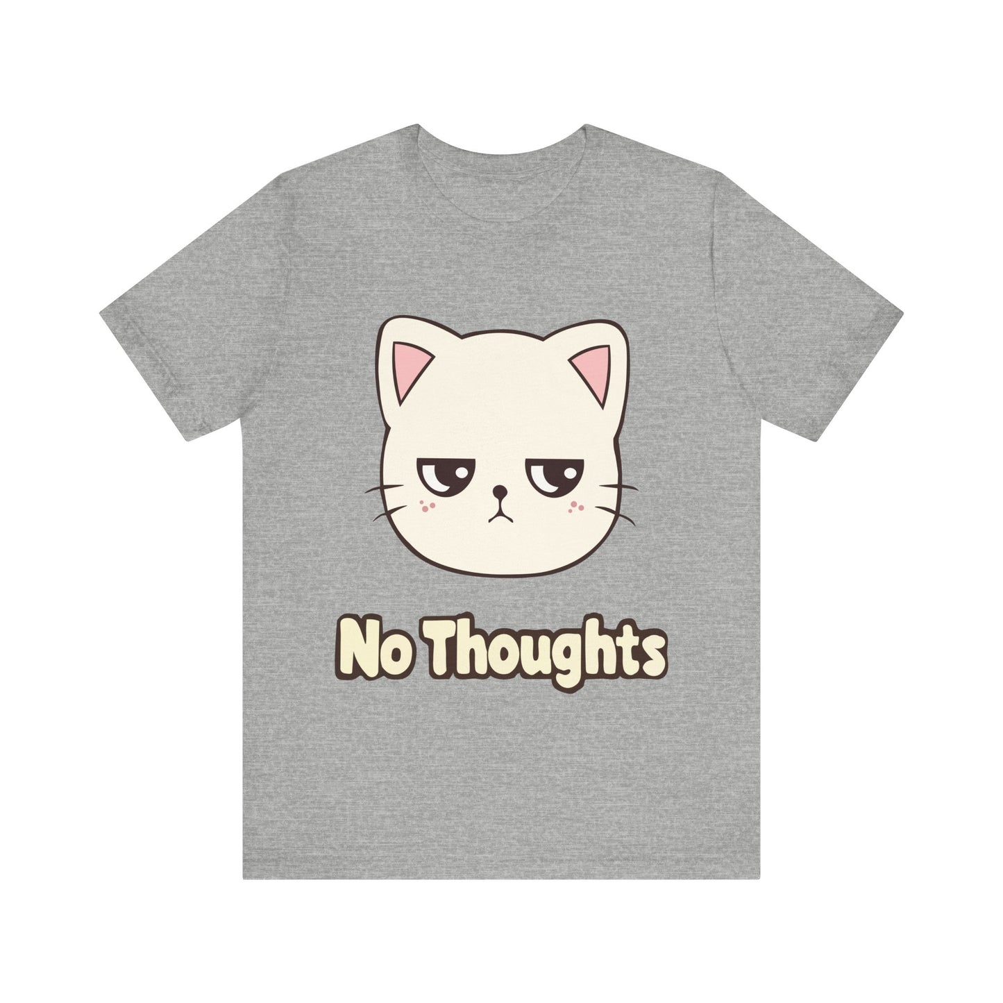 No Thoughts Cat T-Shirt — Cute Grumpy Kitty Graphic Tee