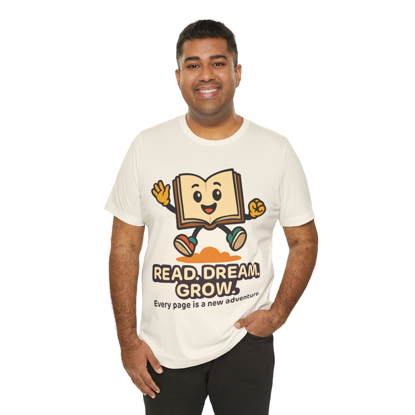 Read. Dream. Grow. Book Graphic Tee — Every Page Is A New Adventure