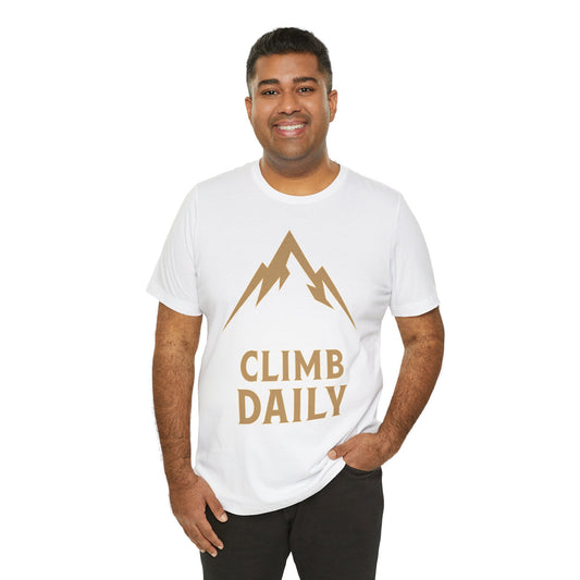 Climb Daily Mountain Tee — Inspirational Hiking Shirt