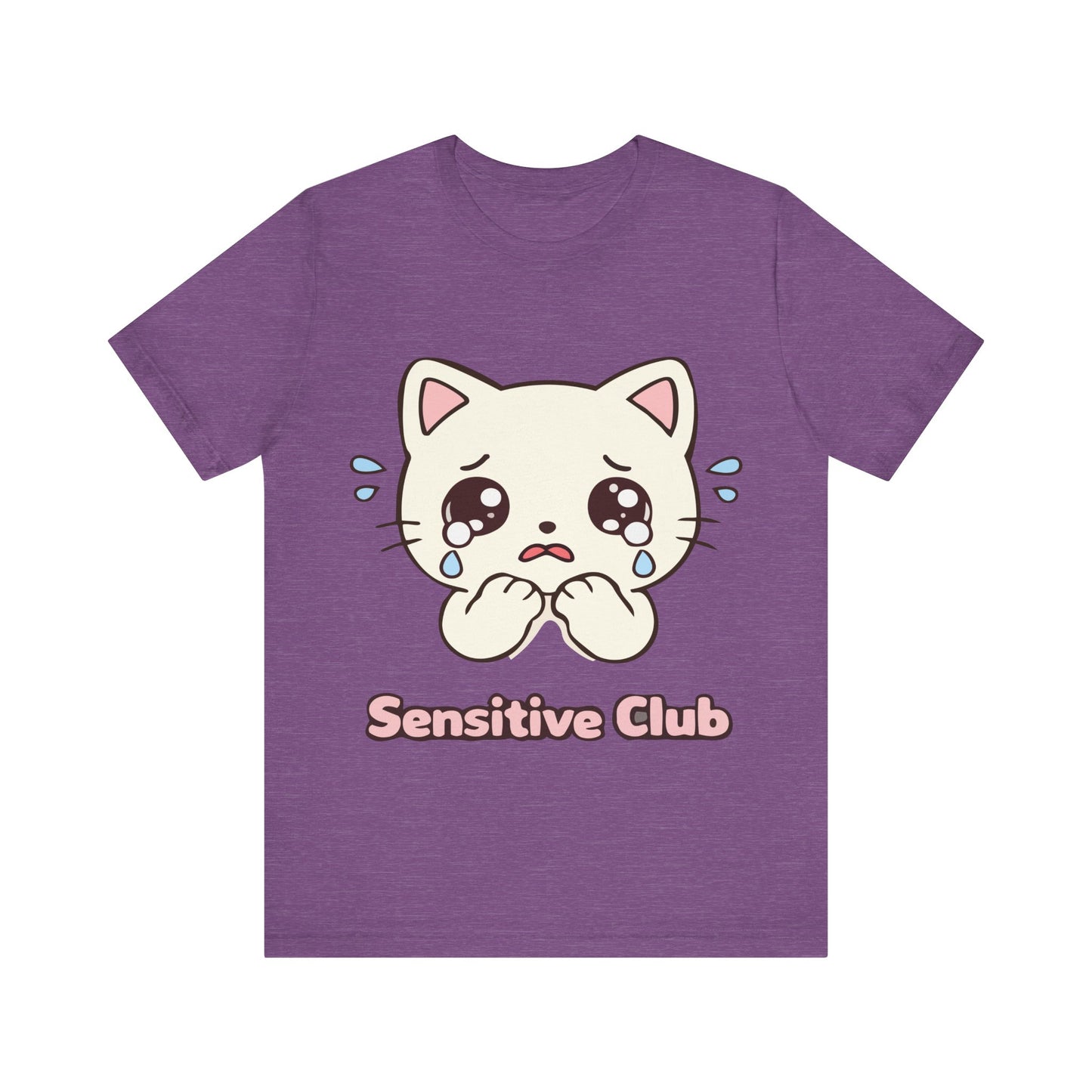 Sensitive Club Cute Crying Cat Tee