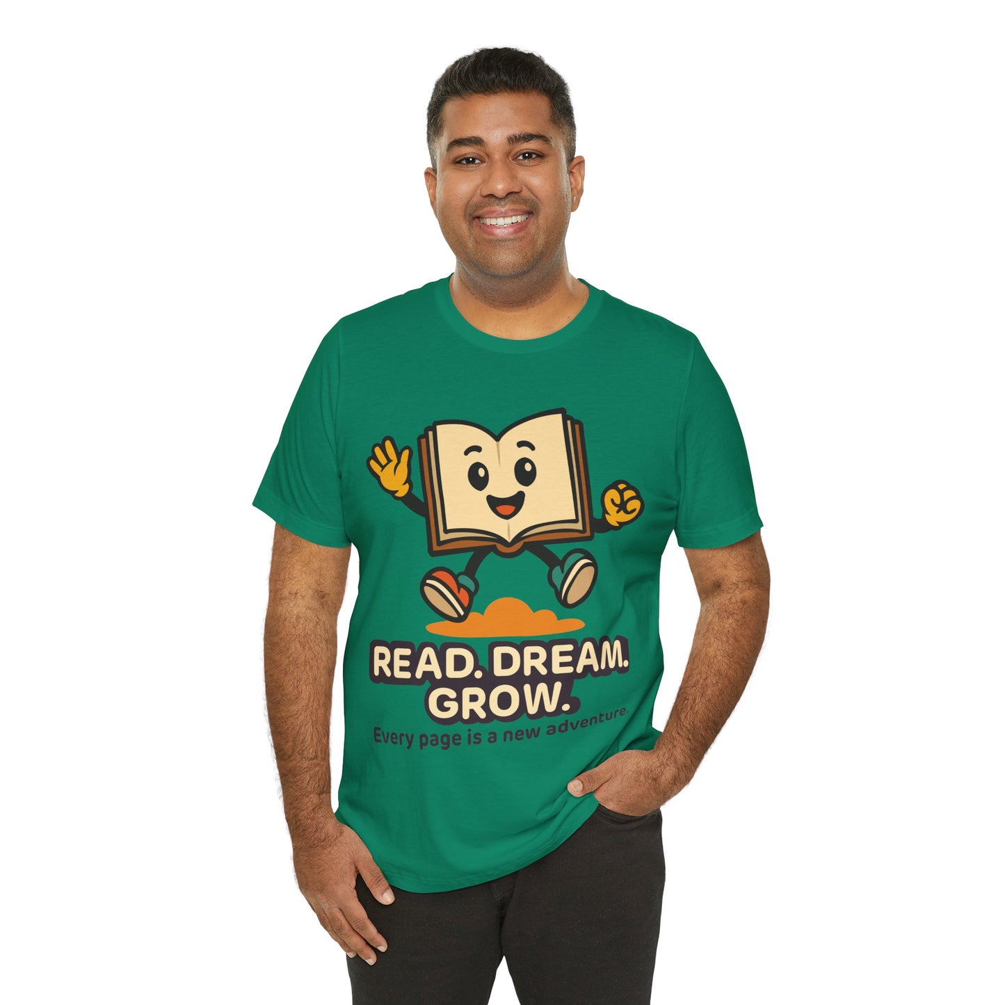 Read. Dream. Grow. Book Graphic Tee — Every Page Is A New Adventure