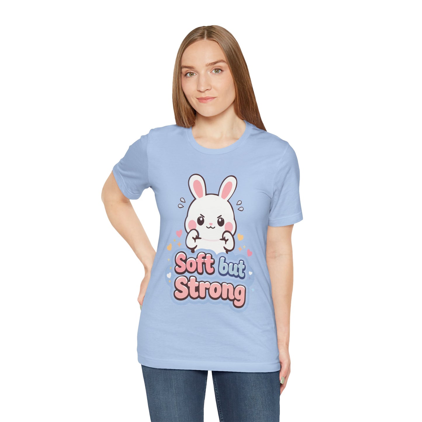 Soft but Strong Bunny T-Shirt — Cute Kawaii ‘Soft but Strong’ Graphic Tee