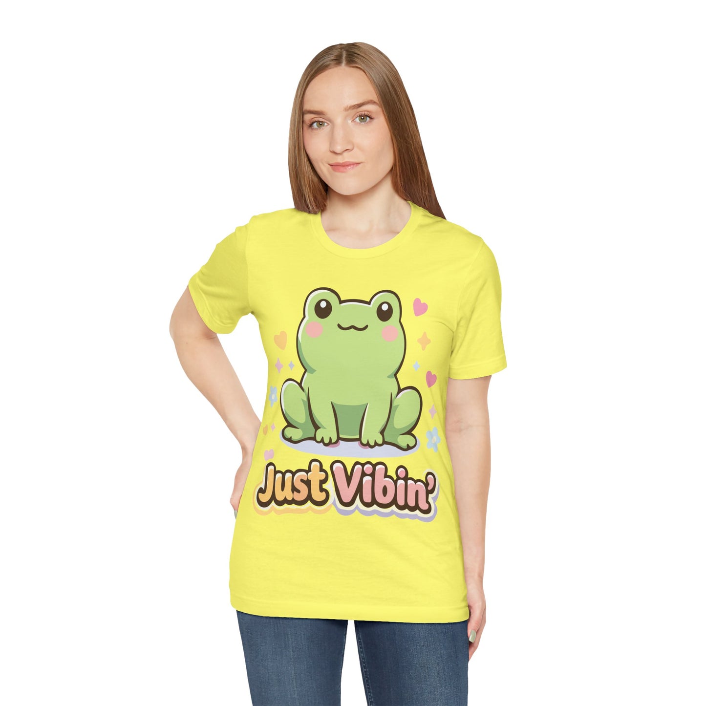 Just Vibin' Frog T-Shirt — Cute Kawaii Frog Graphic Tee