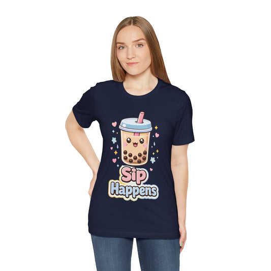 Bubble Tea T-Shirt — Cute “Sip Happens” Boba Tee