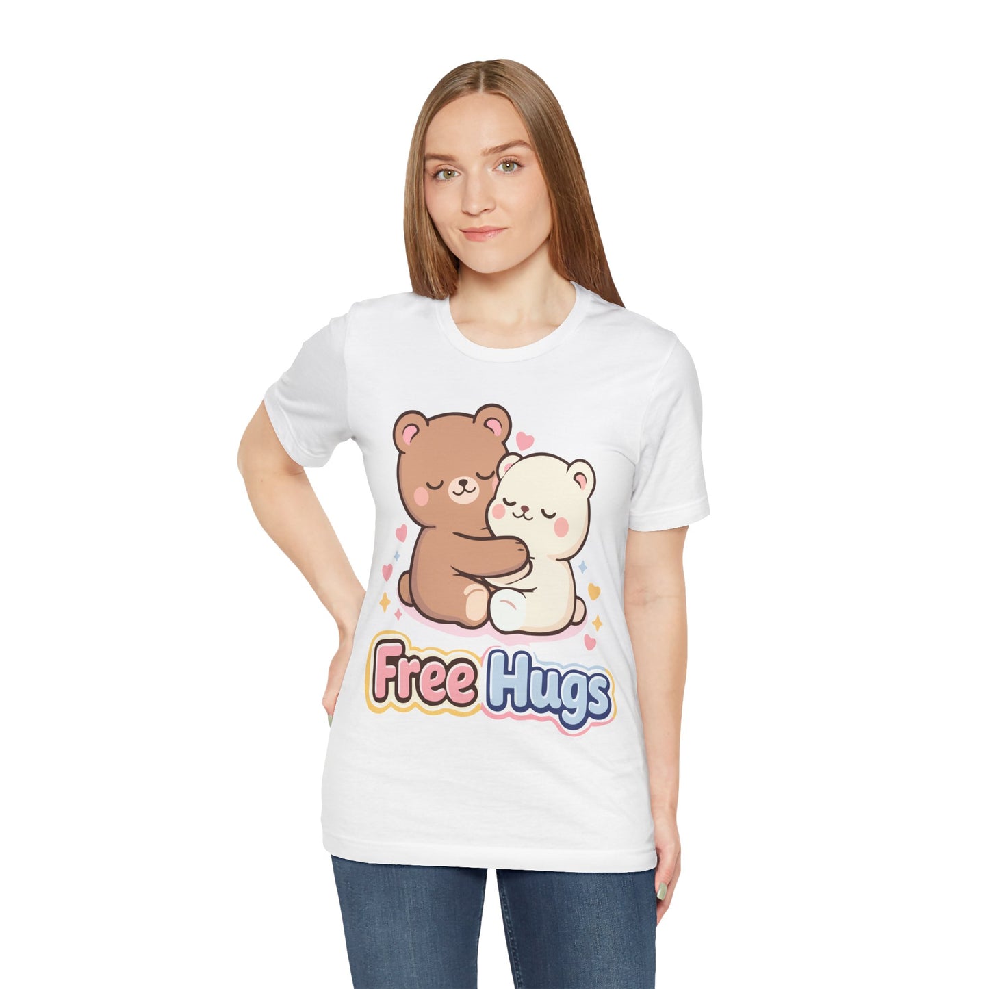 Free Hugs T-Shirt — Cute Kawaii Bear Couple Tee