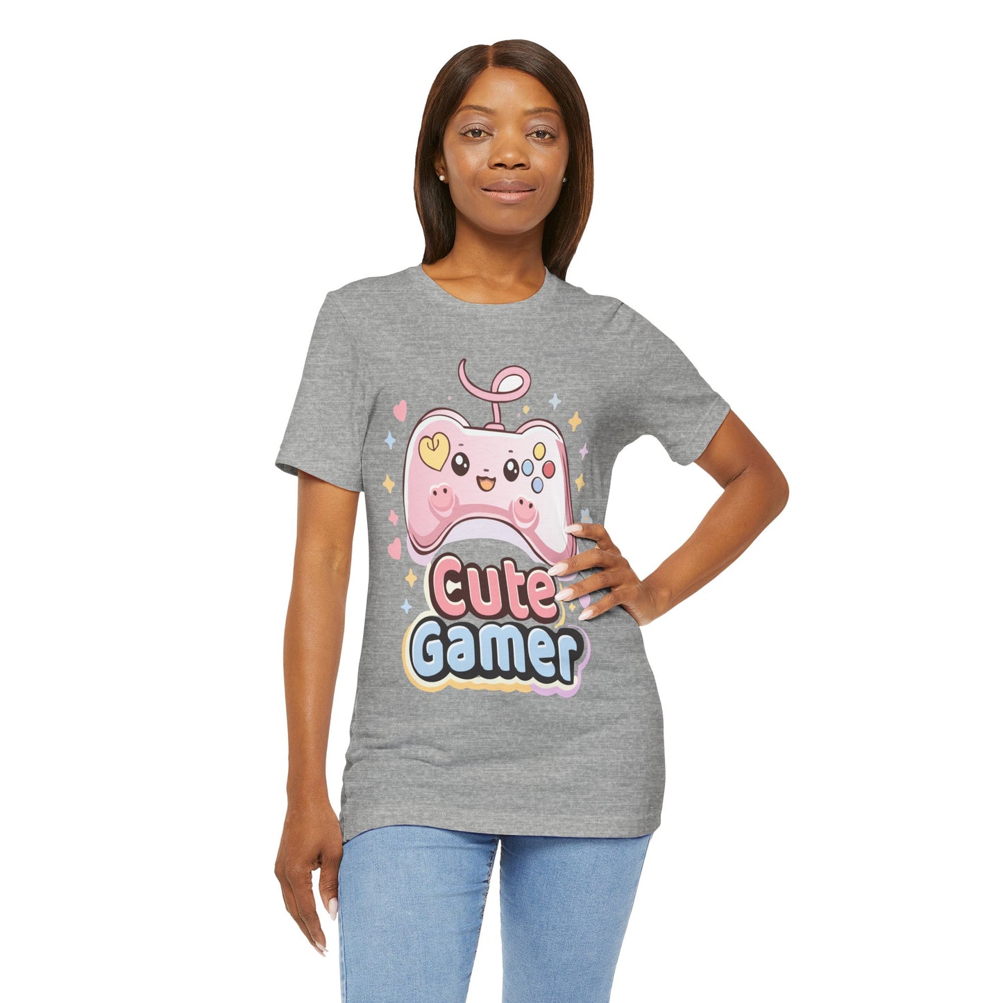 Cute Gamer T-Shirt — Pink Kawaii Controller Tee