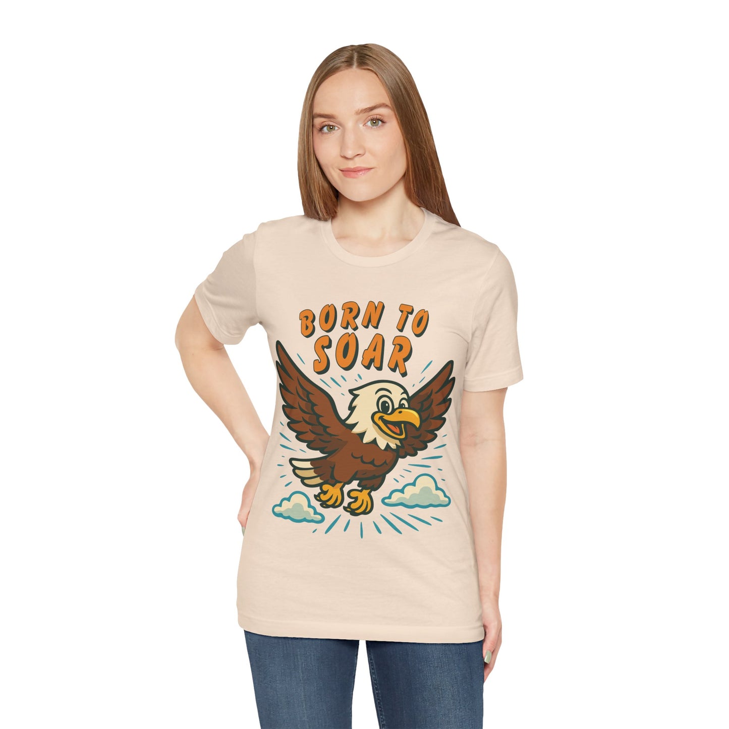 Born to Soar Eagle T-Shirt — Vintage Cartoon Flight Tee