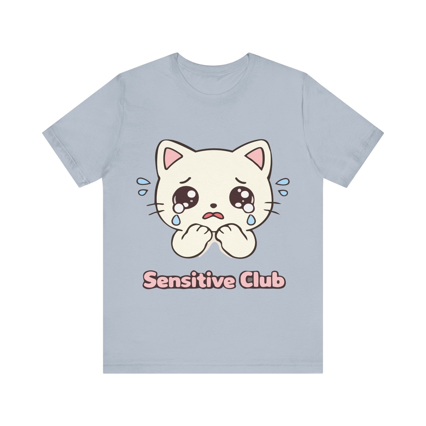 Sensitive Club Cute Crying Cat Tee