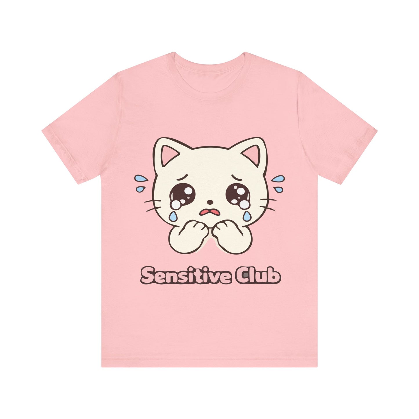 Sensitive Club Cute Crying Cat Tee