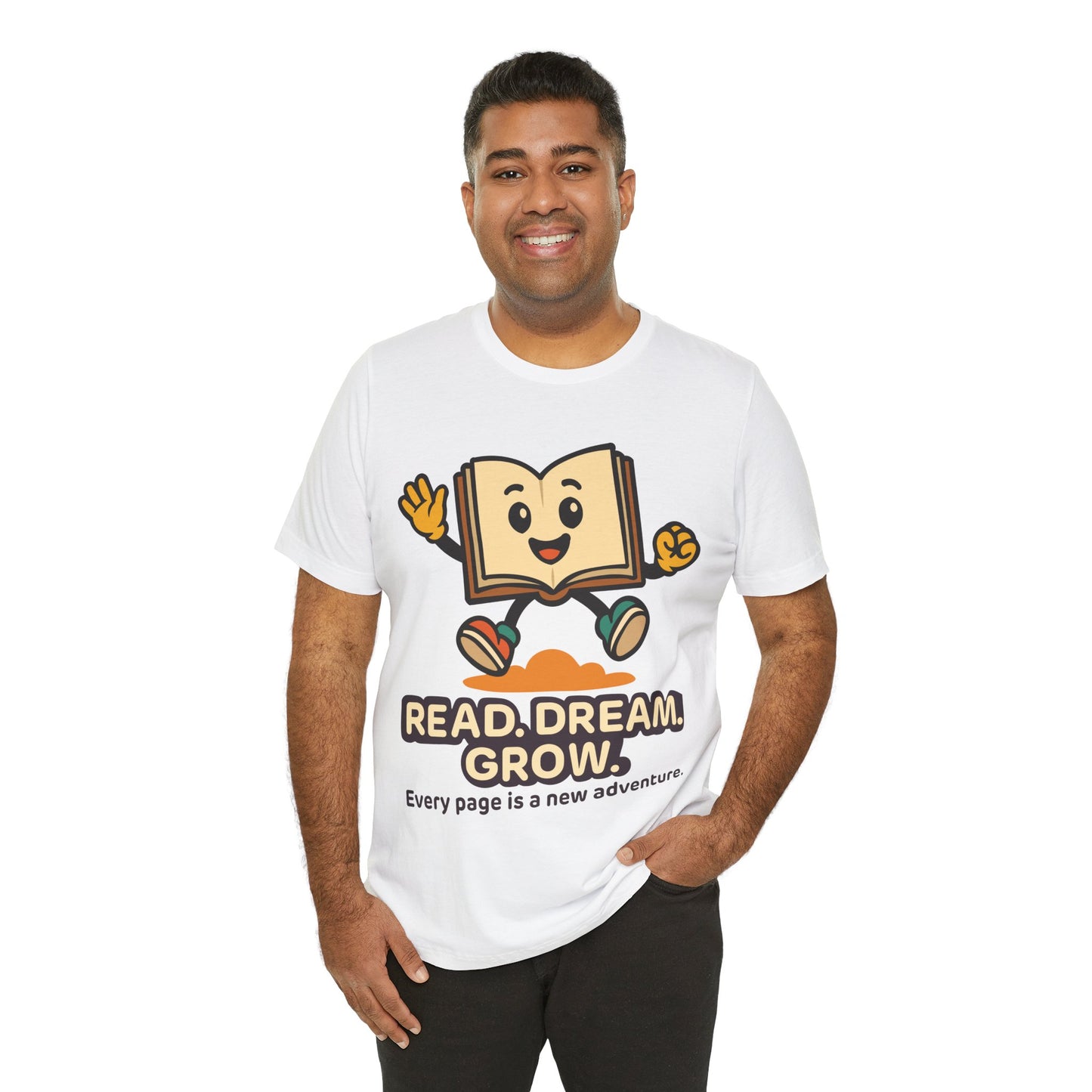 Read. Dream. Grow. Book Graphic Tee — Every Page Is A New Adventure