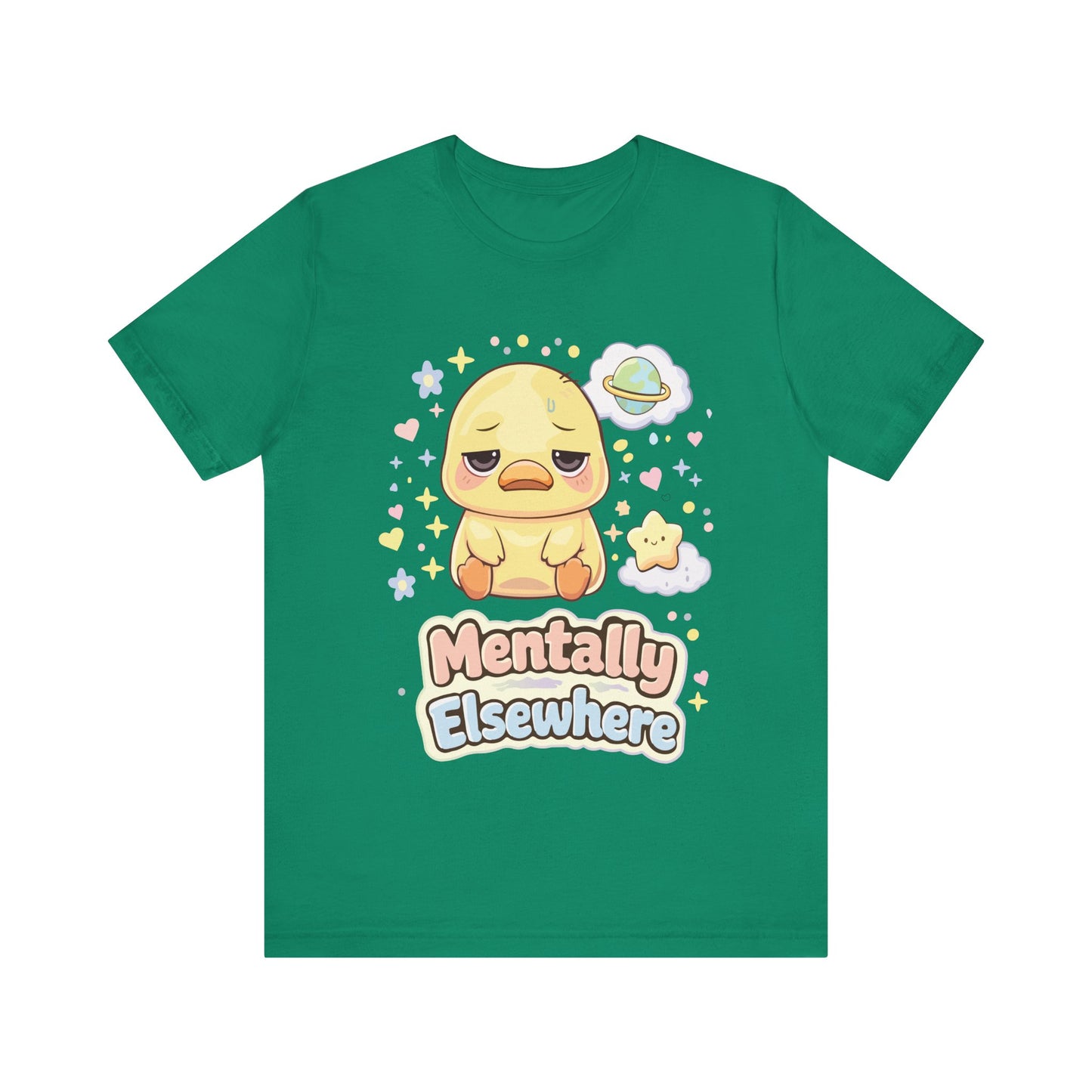 Mentally Elsewhere Cute Cartoon Duck Tee