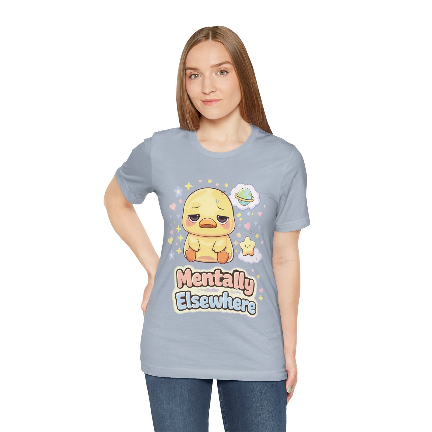 Mentally Elsewhere Cute Cartoon Duck Tee