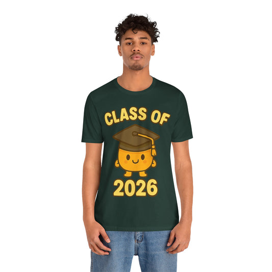 Class of 2026 Graduation T‑Shirt — Cute Graduation Cap Character