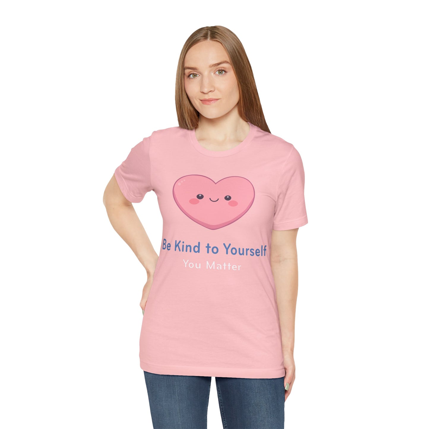 Be Kind to Yourself Heart Tee — Self-Care Graphic T-Shirt